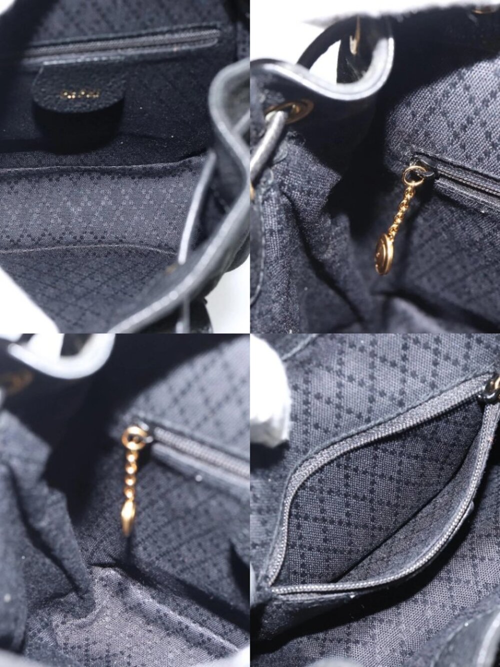GUCCI Bamboo Backpack Suede Leather Black Auth BA6791 - Picture 15 of 15